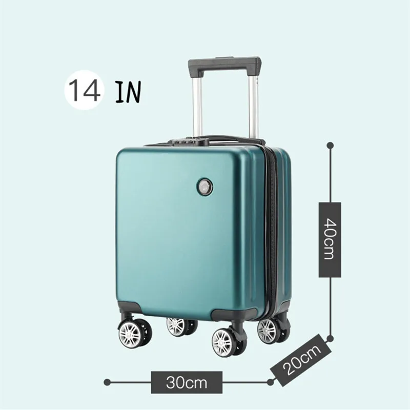 14 In Women's Suitcase Travel Bag Anti-scratch Medium ABS Spinner Whole Transaction Document Bag Rolling Travel Luggage Suitcase