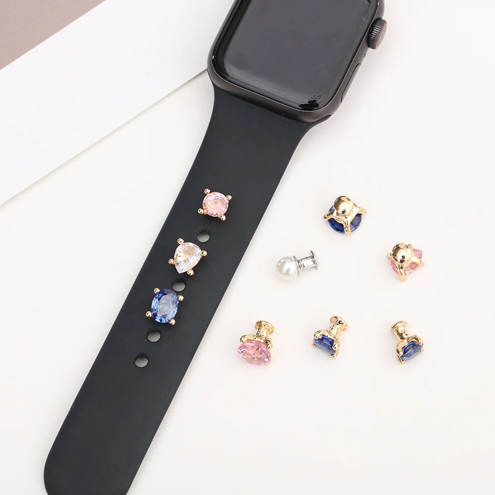 1 шт. декоративный браслет для часов Apple Watch силиконовый металлические
