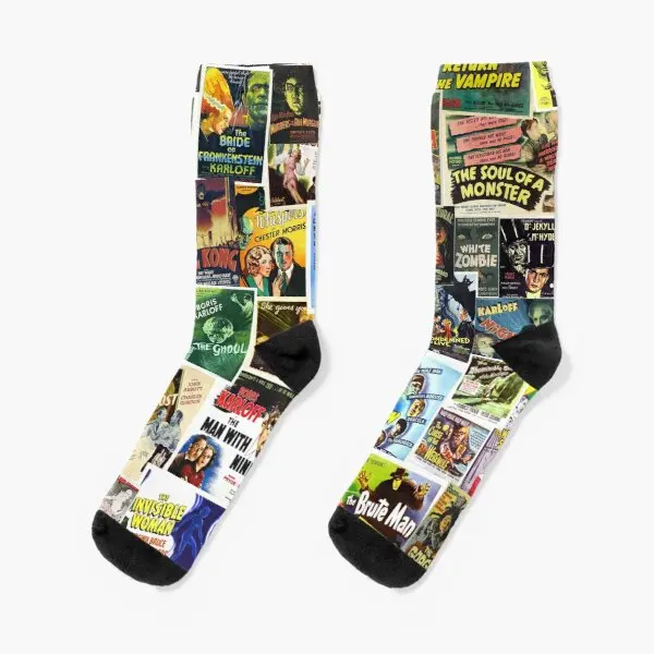 

Vintage Horror Crew Socks Mens Funny Breathable Cute Best Ladies Winter Pattern Black Women Autumn Cotton Cartoon Comfortable