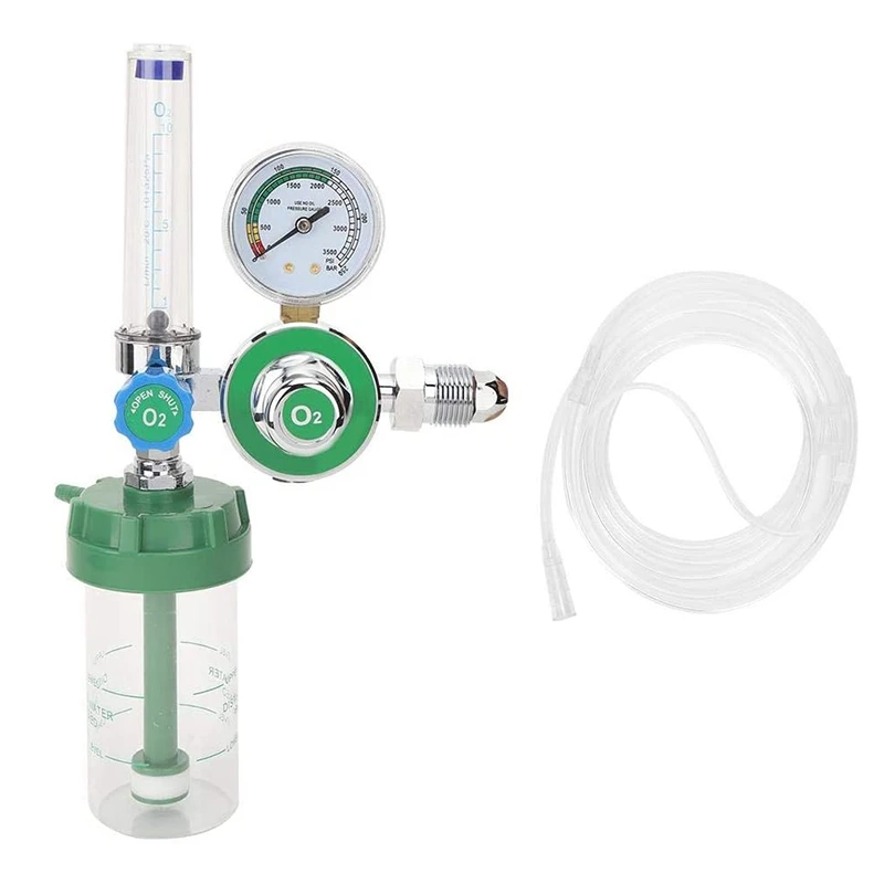 

Oxygen Pressure Regulator O2 Pressure Reducer Gauge Flow Meter For Oxygen Inhaler Gas Regulator G5/8-14 Male Thread