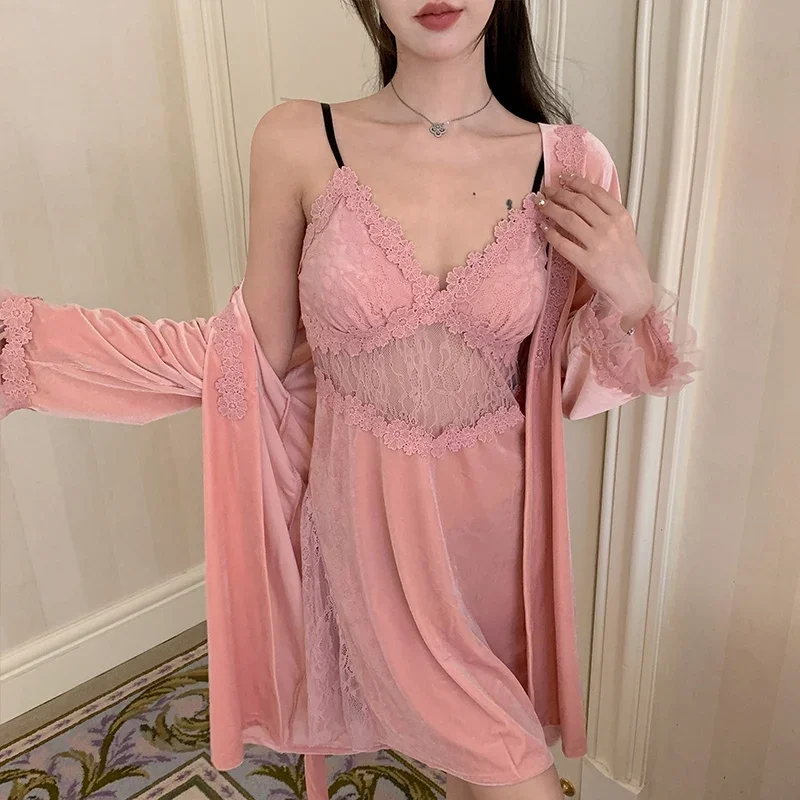 2 шт. женское бархатное нижнее белье с золотым бархатным утеплителем