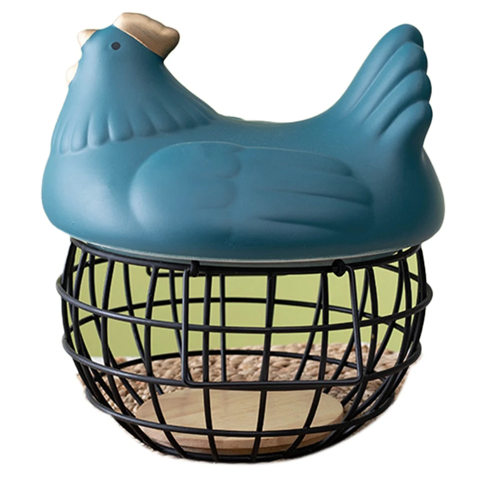 

Железный контейнер для хранения яиц в форме курицы, бытовая креативная корзина для яиц, поднос для яиц, контейнер для хранения