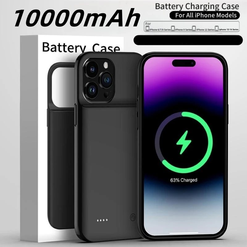 

10000mAh Battery Case For iphone 12 11 14 13 Pro Max Mini Power Bank Charger Cover for iPhone XS Max XR 7 8 6S Plus SE2 SE3 Case