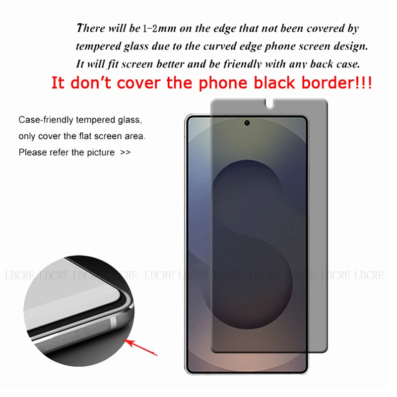 Фото 4 шт. для Samsung Galaxy S25 Ultra Стекло для Samsung S25 Защитная пленка для экрана Anti-Spy Privacy закаленное стекло Samsung S25 Ultra Plus №3