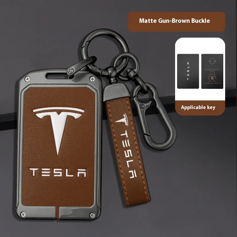 

Для Tesla Model 3 Model S Model X Model Y Roadster Cybertruck Автомобильный металлический чехол для ключей, защитный держатель для карт без ключа, аксессуары