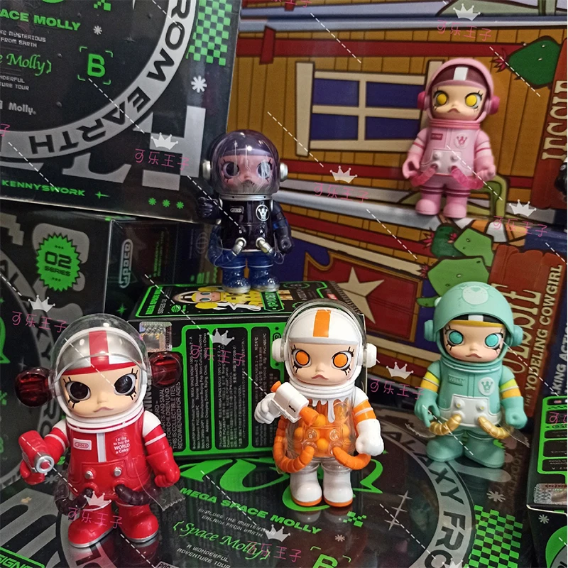 Popmart Mega коллекция серии 100% юбилей 1:1 копия 2 0 Космос Молли второе поколение гадай