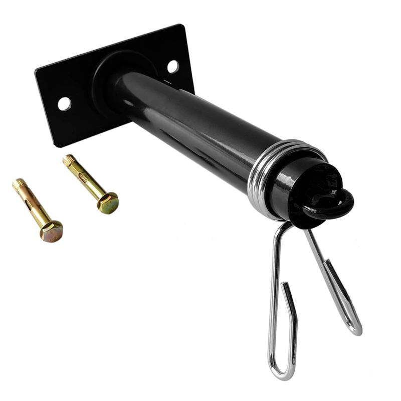 

NEW-Weight Plate Holder Wall Mount for 2 Inch Weight Plates Heavy Construction Mounting Hardware with Barbell Clip