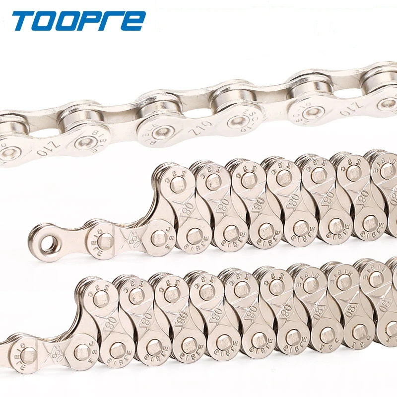 

TOOPRE Mountain Bike Chain 12 Speed Silver Electroplating Chains 116 Links Iamok Bicycle Parts