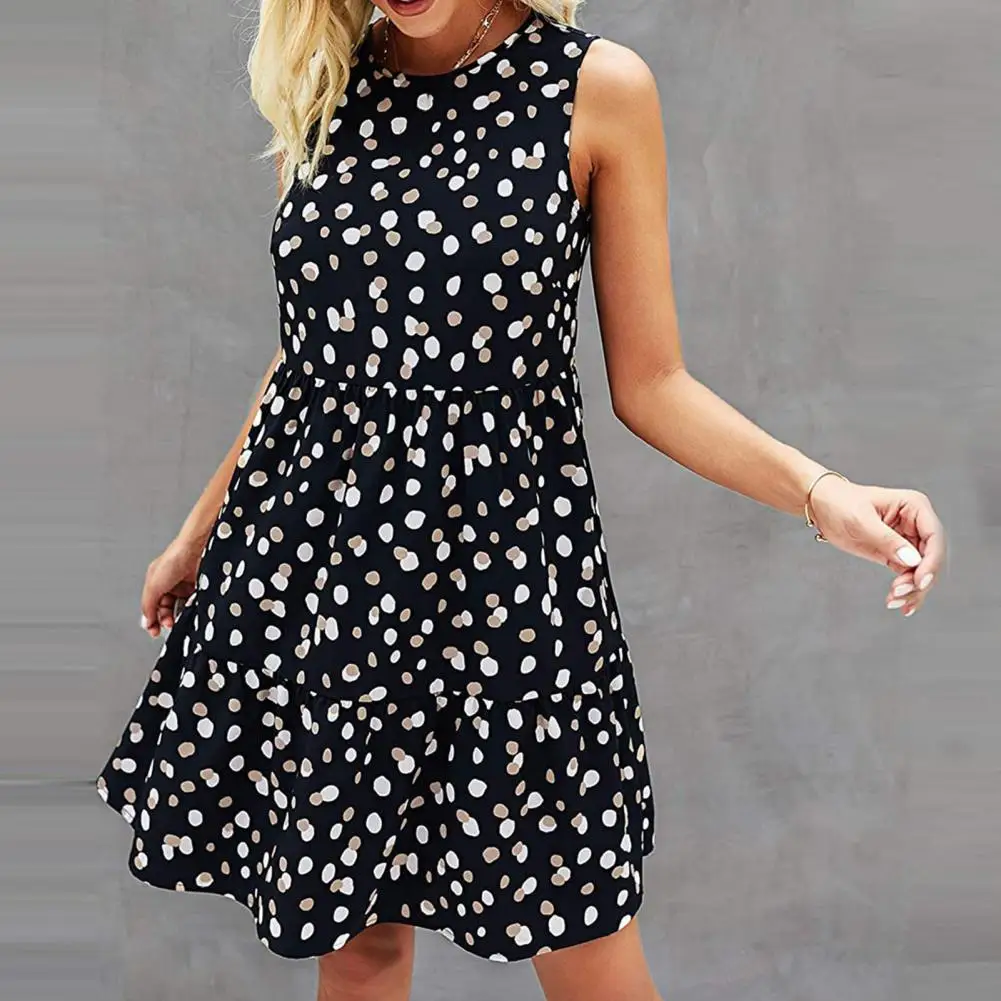 

Модное ТРАПЕЦИЕВИДНОЕ летнее платье в горошек