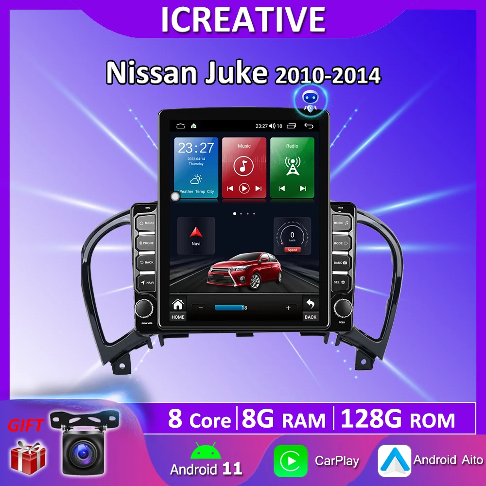 

Автомобильный мультимедийный плеер, экран 9,7 дюйма, Android, 4G, для Nissan Juke 2010-2014