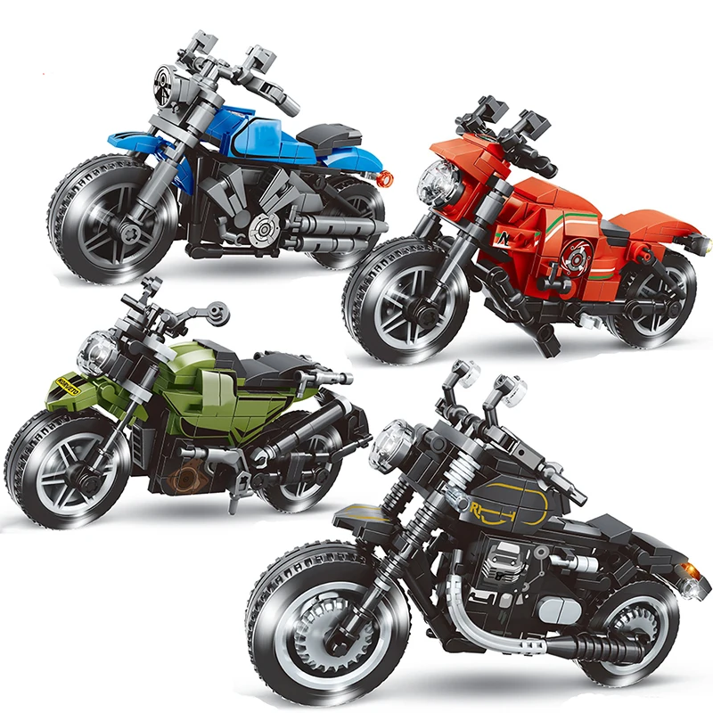 

Motorcycle sets model Building Blocks Speed Champions sport Race moto Off Road Vehicle City car Motorbike bricks kits kids toys