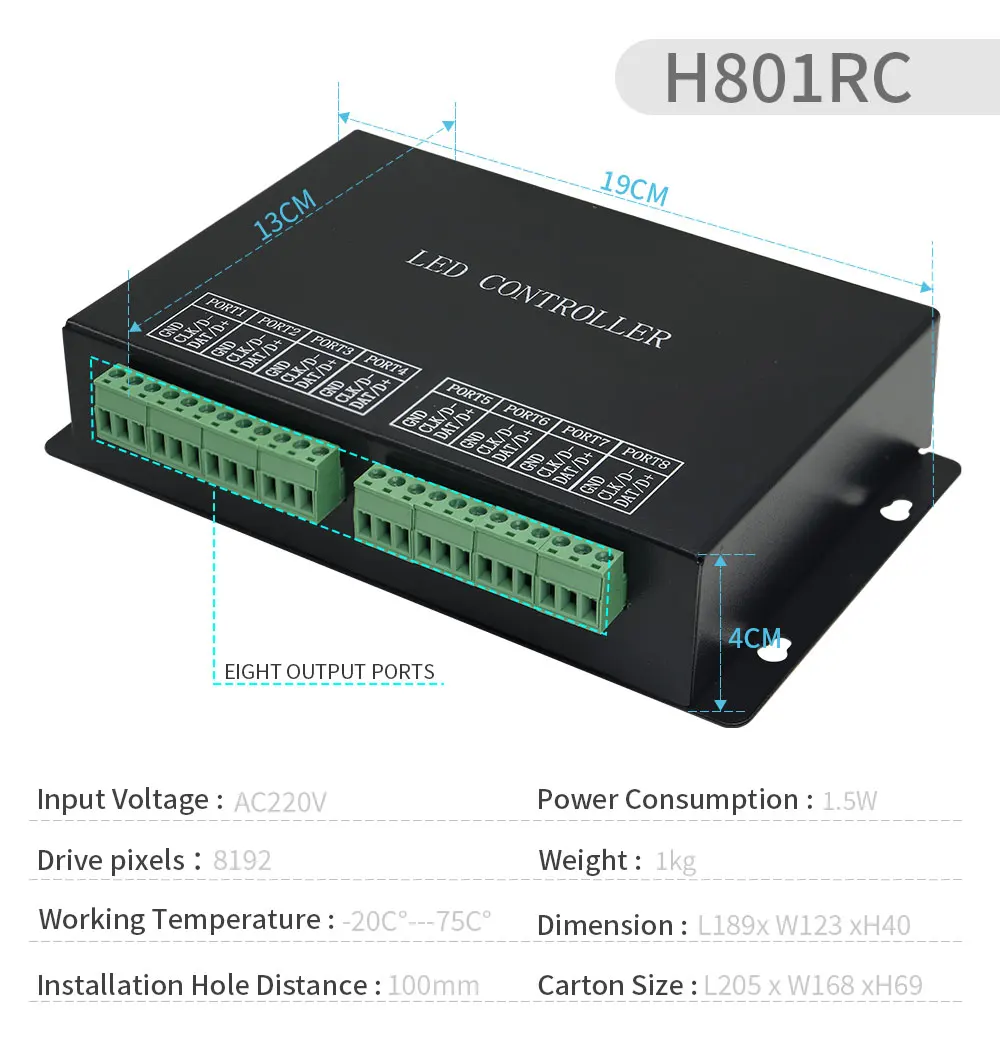 Основное управление DMX512 H803TC H802RA H801TC Полноцветный контроллер освещения