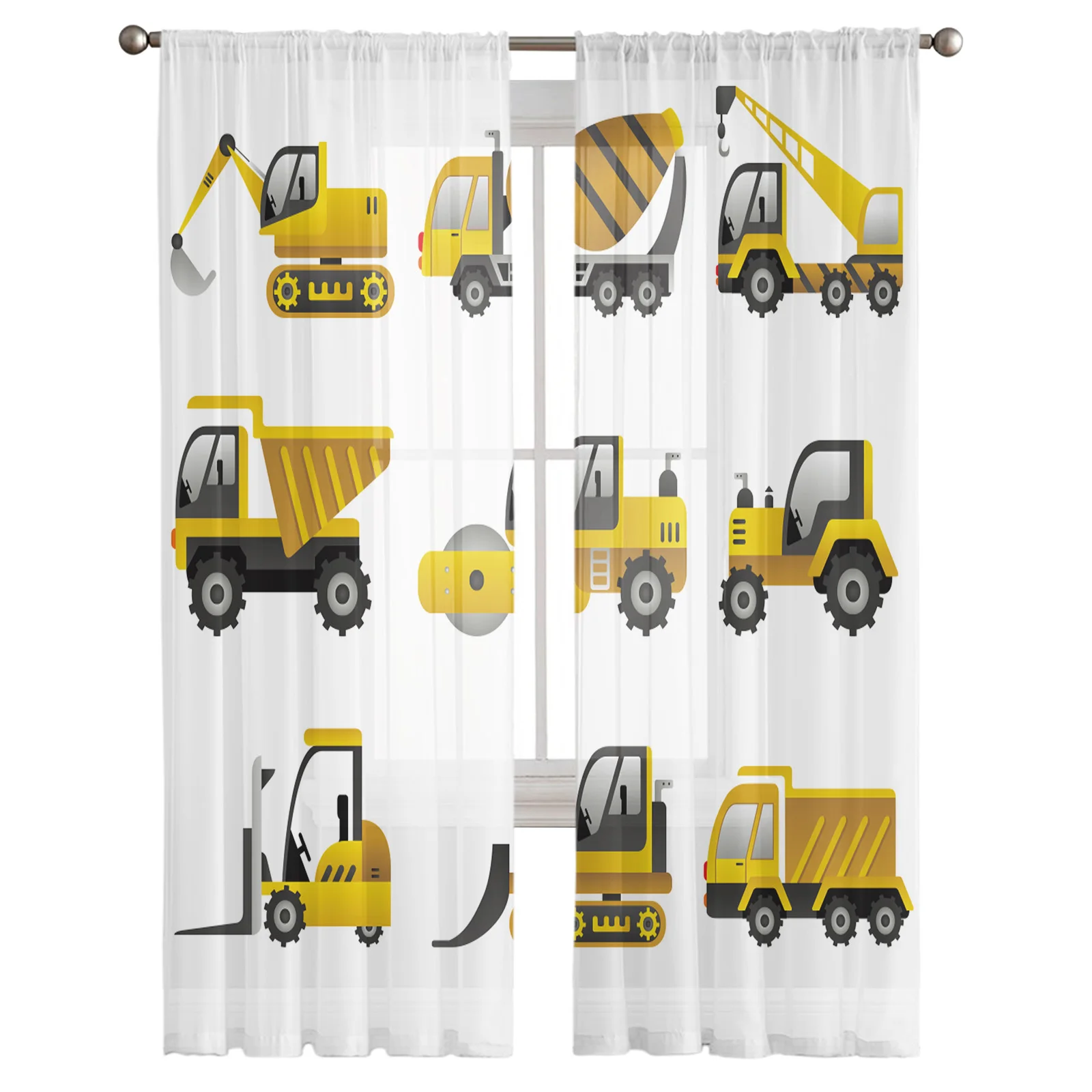 Полупрозрачные шторы для строительства гражданского строительного грузовика