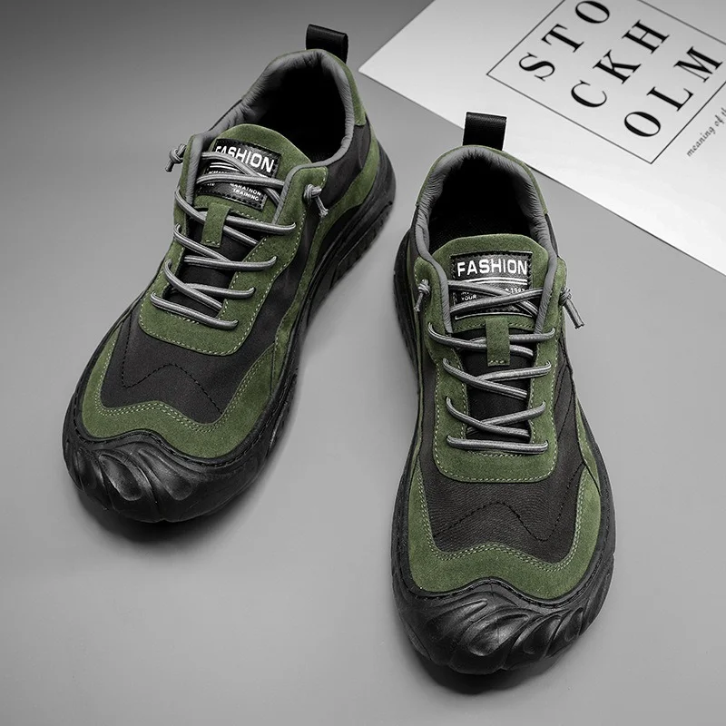 

Fashionable Men's Sports Casual Shoes Breathable Non-slip Comfortable Wear-resistant Shock Absorption Outdoor Walking Shoes