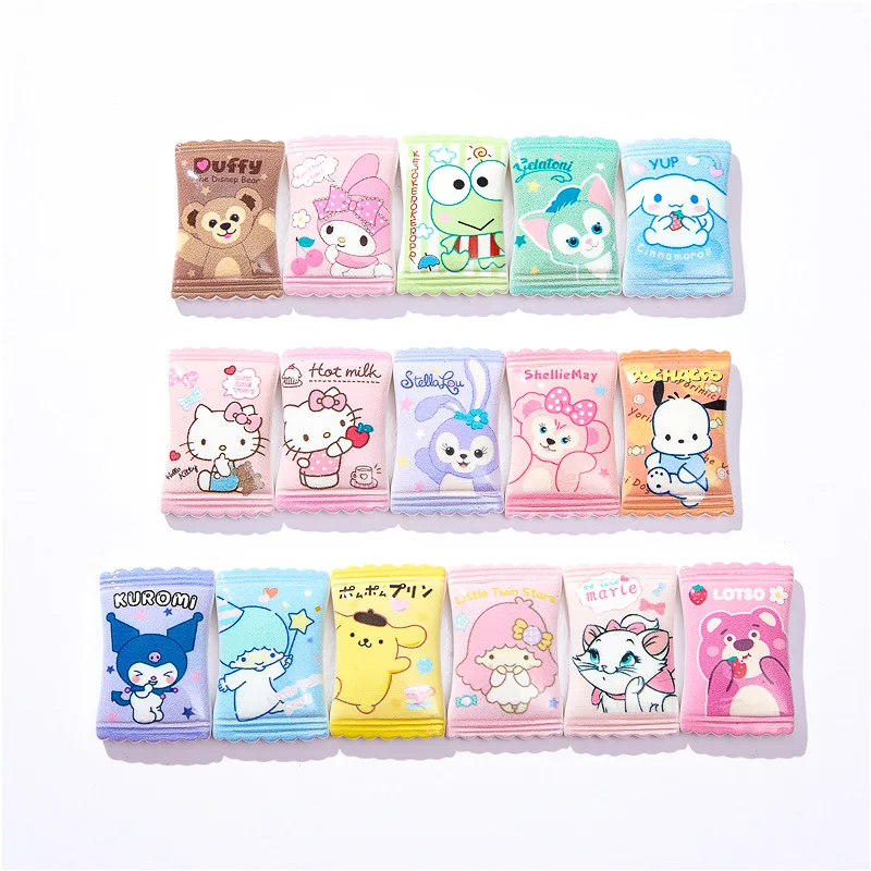 

Kawaii Cartoon Anime Sanrios Candy Shape Resin DIY Arts Decor Earring Crafts Phone Shell Patch Hair Accessories Jewelry Kids Toy