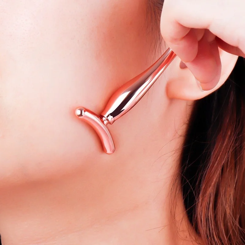 

Mini Eye Massage Stick Anti Eye Pouch Dark Circles Massager Device T-shape Face Lifting Massage Facials Thin Face Magic Stick