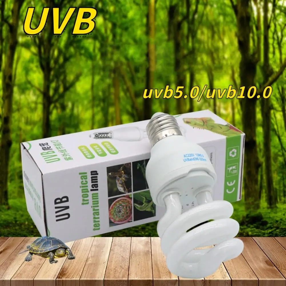 

UVB 13/26w Desert Reptile Light E27 5.0 10.0 Heating Lamp Bulb For Turtle Lizard Lguanas Heat Calcium Ultraviolet Lamp 220v