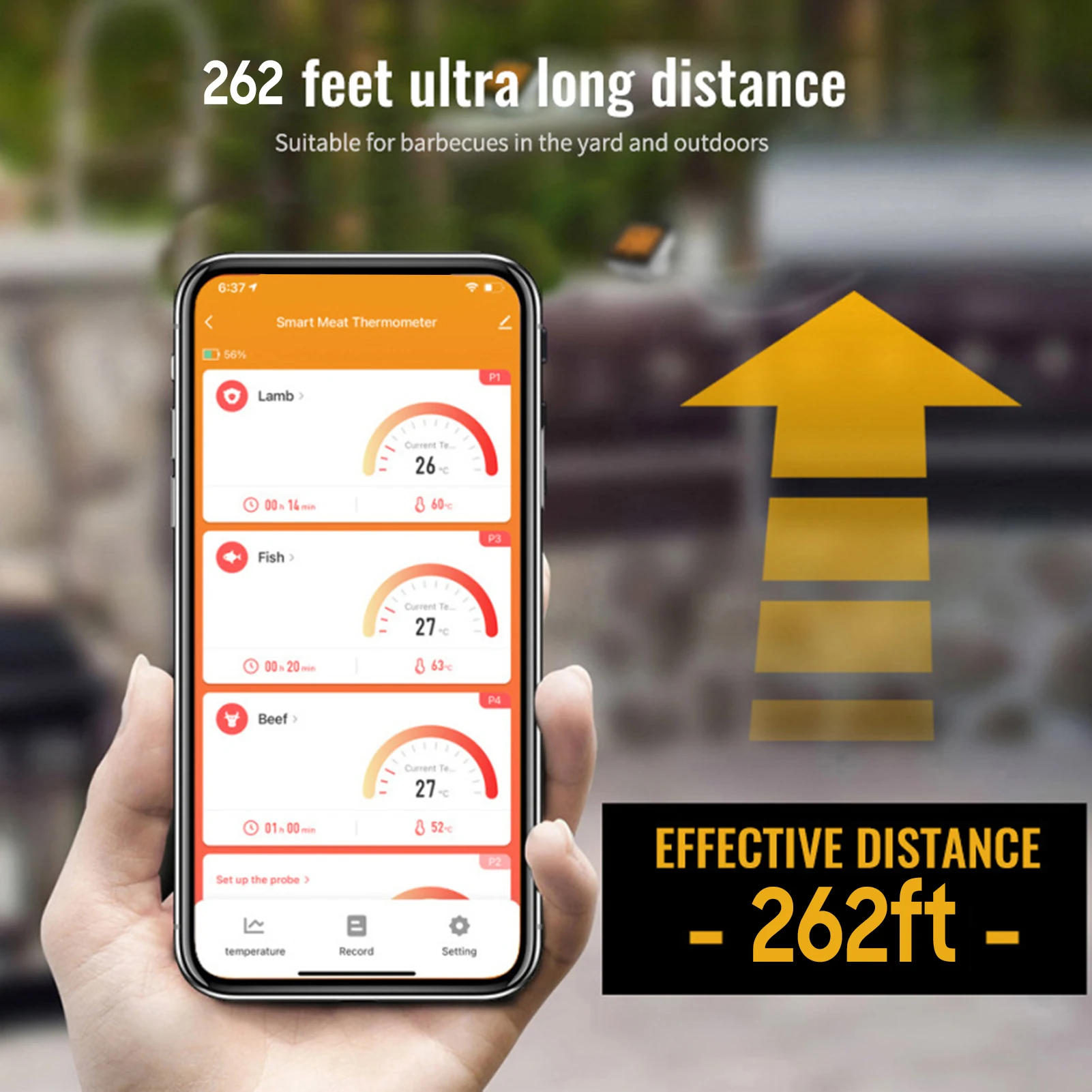 Умный термометр для мяса цифровой дистанционный таймер с дистанционным