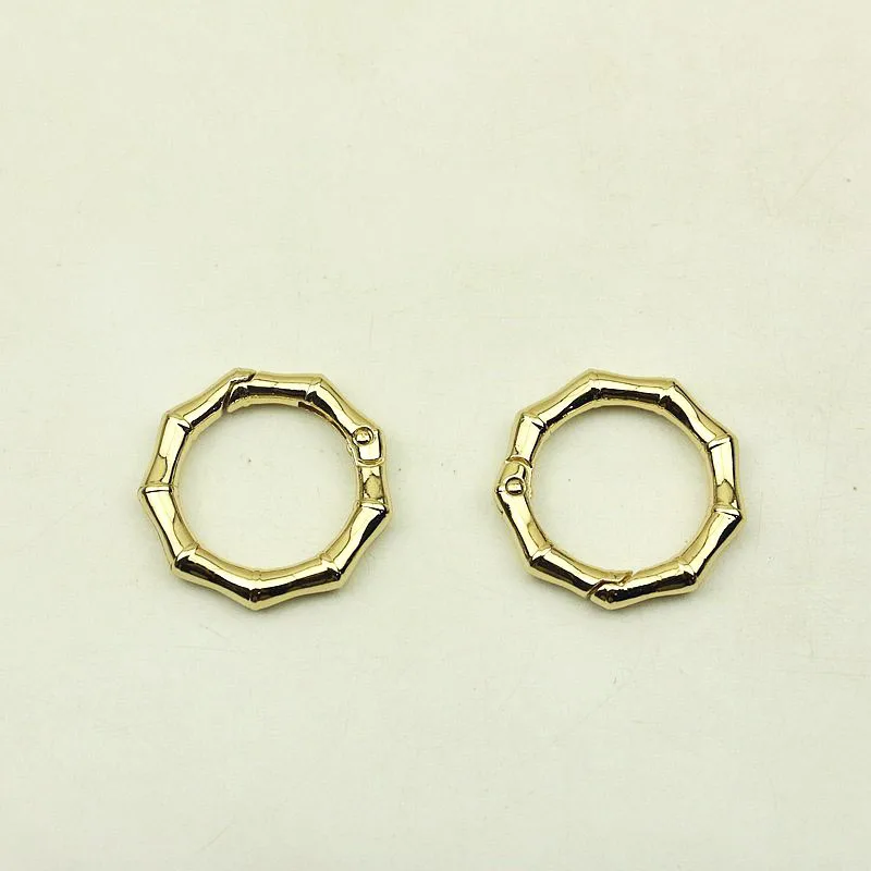 30pc Circle Bamboo O Ring Round Metal Belt Buckle for Keyring Bag Handle Strap Buckle DIY Cothes Decoration Hardware Accessories