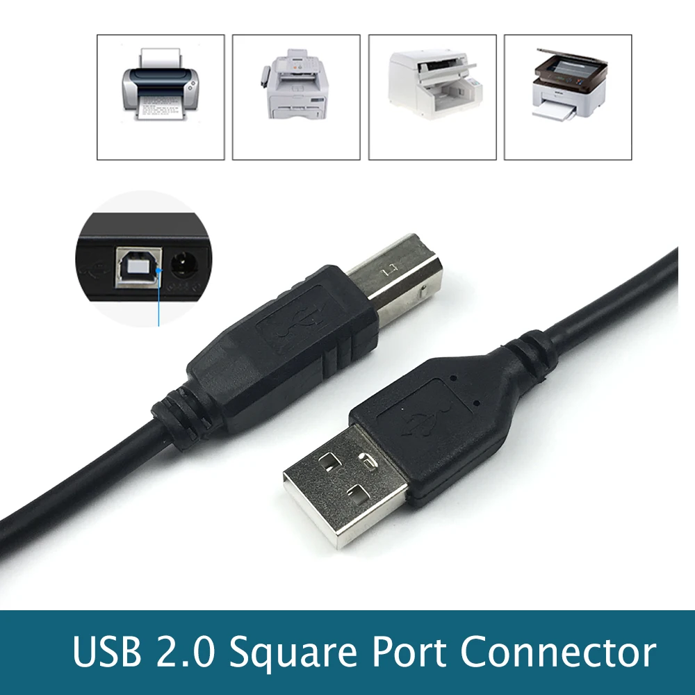 

1.5M Usb2.0 Square Port Connector Data Cable For Printer,hard Drive Disk,development Board