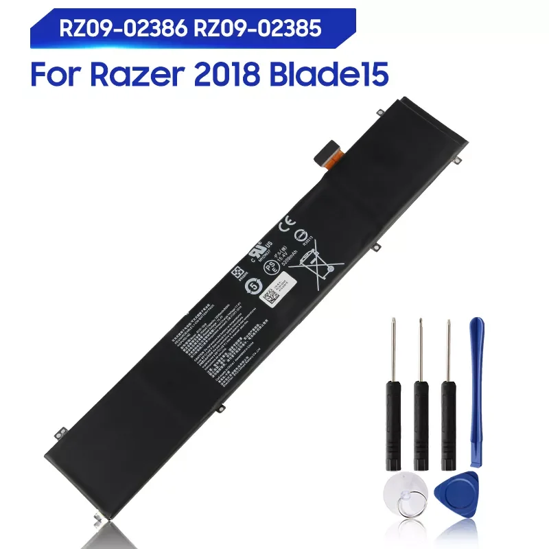 

Replacement Battery For Razer 2018 Blade15 RZ09-02386 RZ09-02385 RC30-0248 RZ09-0288 Genuine Laptop Battery 5209mAh