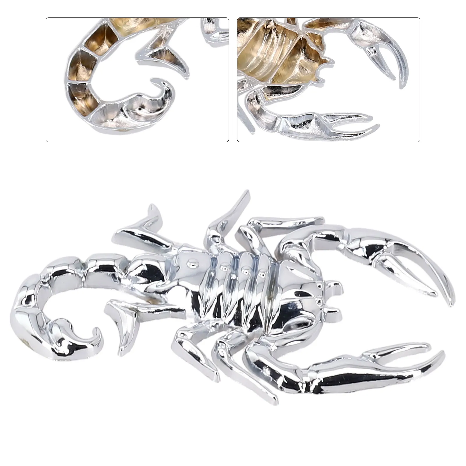 

Decorative Set Emblem stickers Metal Adhesive Glue sticker Badge Scorpion King Logo Decal 9.5x5.5cm Accessories
