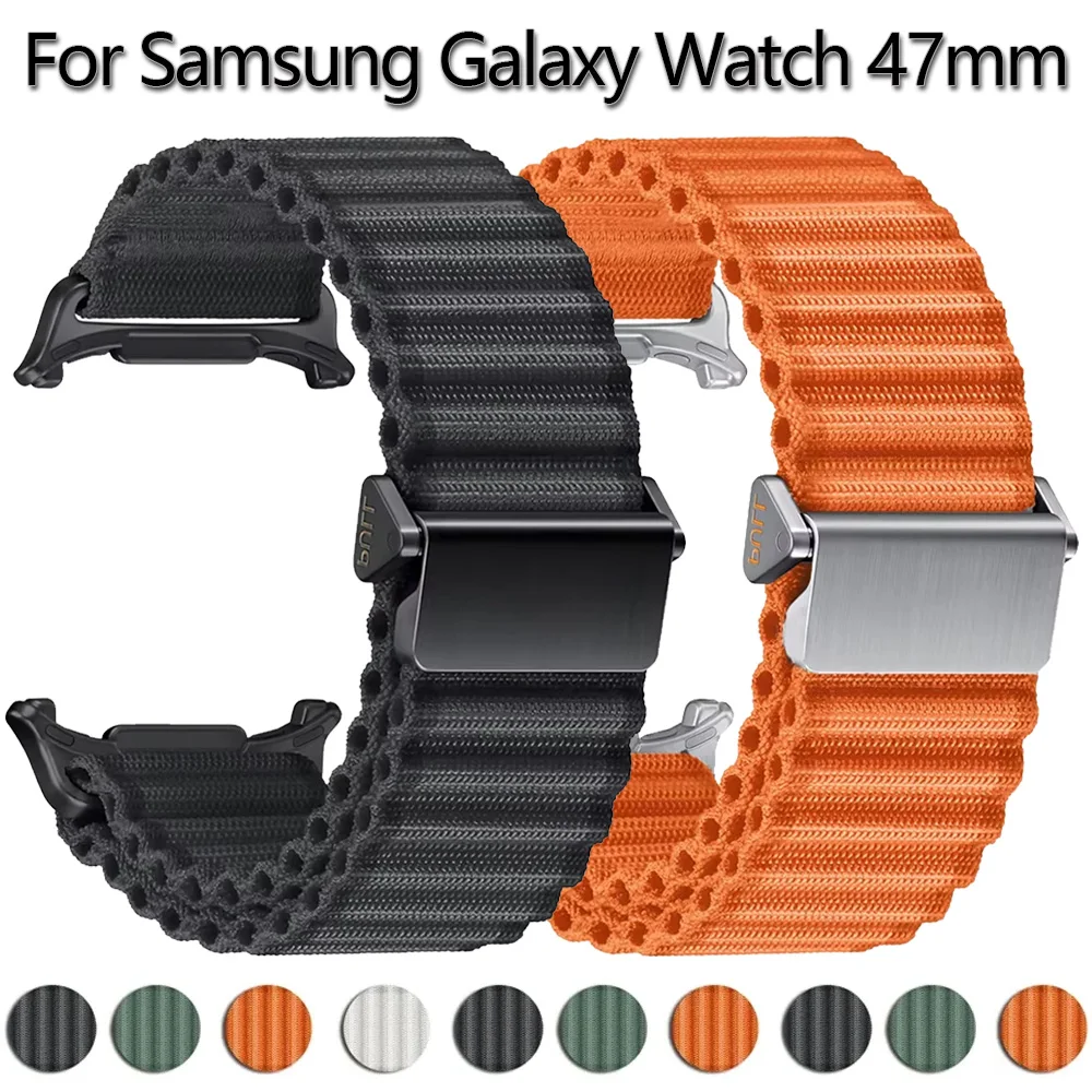 Okyanus resmi Kayış Samsung Galaxy İzle 7 Ultra 47mm Bant Naylon Bileklik Bilezik Galaxy İzle 7Ultra 47 Kordonlu Saat