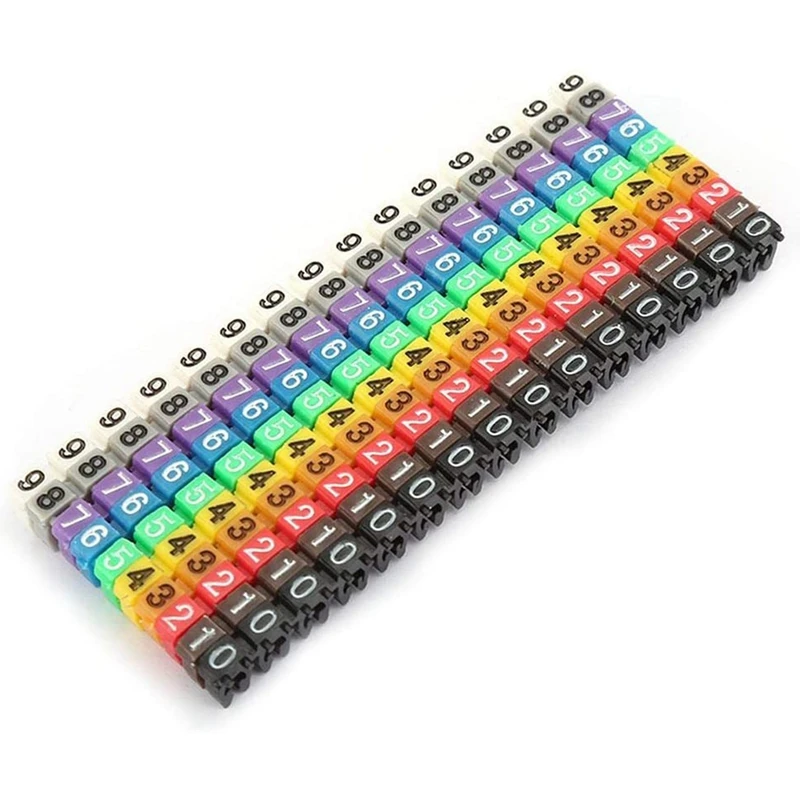 

Зажимная лента, маркер кабеля в пластиковой коробке с номером, набор ярлыков для проводов, Цветной маркер кабеля (150 шт. KCM-1.5MM)