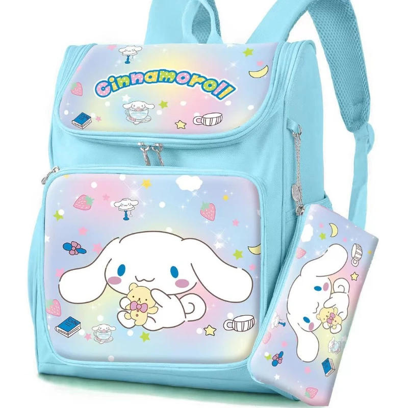 Student Schoolbag Breathable Backpack Large Capacity Men's and Women's Backpack Belt Pencil Case Tide Hellokitty Sanrio Fashion