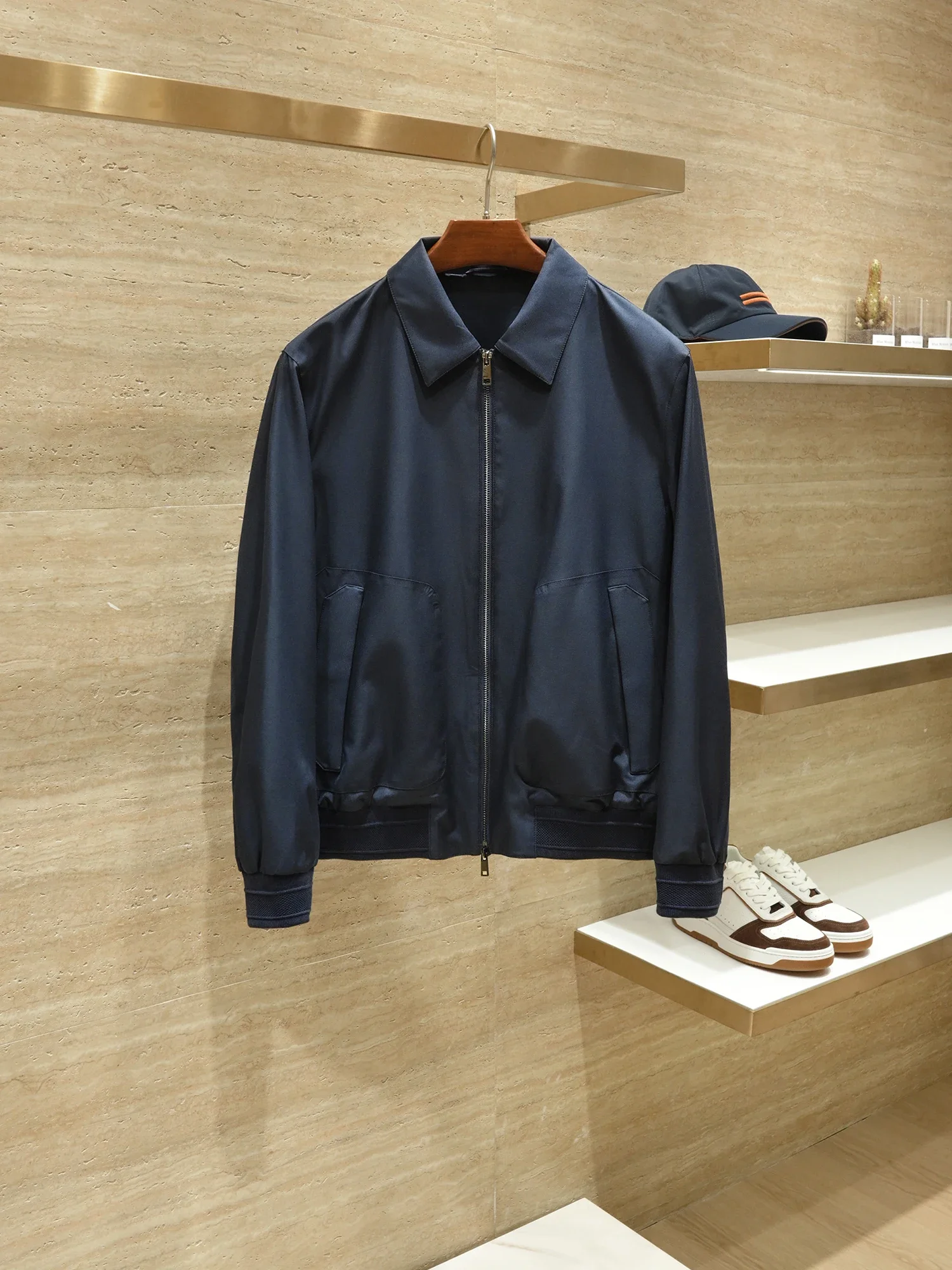 Фото Yuppie Business Gentleman осенняя пригородная мужская высококачественная повседневная куртка с лацканами №4