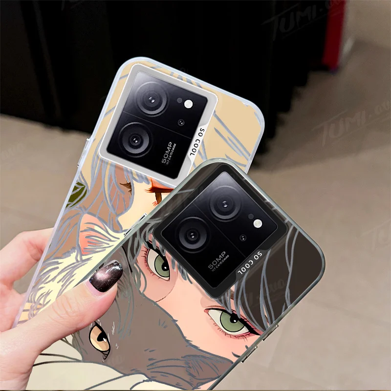 Чехол для телефона с покрытием Xiaomi 13T 12T 11 Lite 5G NE 12 13 14 POCO X6 X5 Pro X3 NFC F3 F4 GT F5 задняя