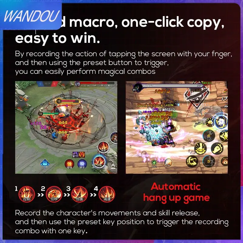 

High Sensitivity Model Gamepad Portable Mobile Game Handle Transparent Card Slot Durable Mobile Game Joystick Gamepad