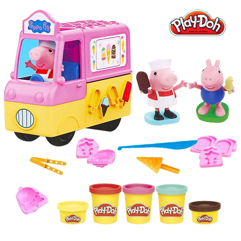 

Play-Doh Colorful Mud Peppa Pig Ice Cream Cart Set Clay Clay Plasticine Mould Children's Play House Handmade Toys Birthday Gifts