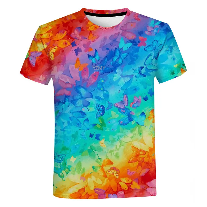 

Summer Women's T Shirts 3d Print O-neck Tops Tees Fashion Casual Girls Oversized Short Sleeve