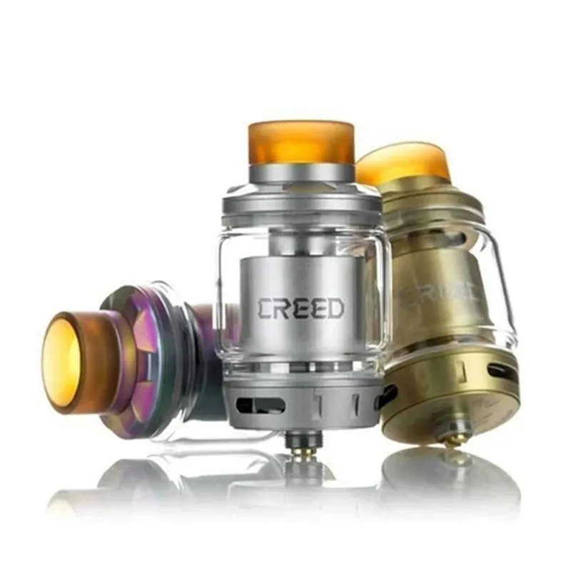

Electronic Cigarette Creed RTA 24mm Tank 4.5Ml Capacity Single/Dual Coil Bubble Glass Adjustable Airflow Atomizer Zeus X RDA