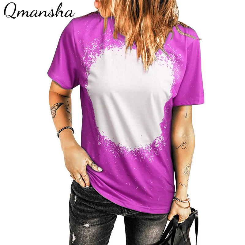 2022 Summer and Autumn New Women's Loose Casual Tie-dye O-Neck Pullover T-shirt Top Camouflage Harajuku Tees Y2k Tops