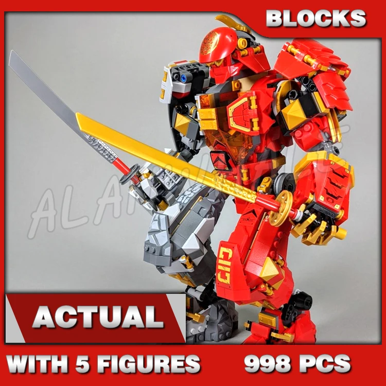 

998 шт., Детский конструктор «огненный камень»