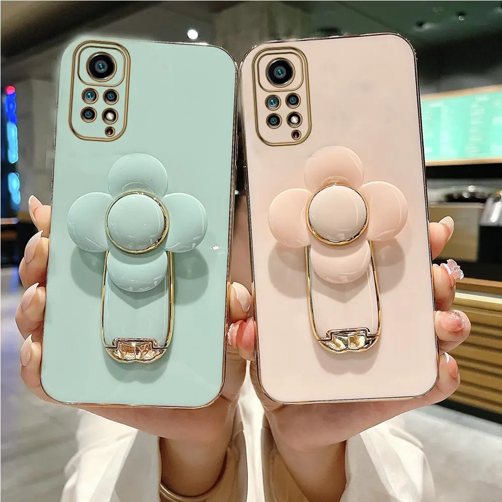 

Windmill plating phone holder Case For Xiaomi Redmi Note 11 Pro 12 8 8t 10 9 Pro Max 7 Redmi 9 9A 9T 9C 10C 4G stand Cover