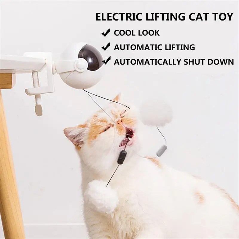 Умный игрушечный мяч для кошек, игрушки, Электрический Автоматический подъемный плюшевый мяч, автоматическая игрушка для кошек