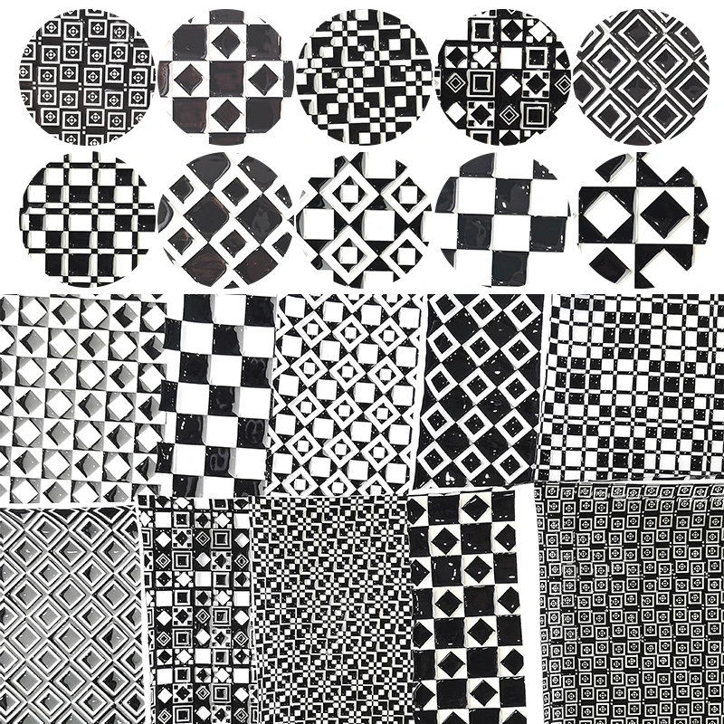 

Checkerboard Printing Transparent Faux Synthetic Leather Sheets，Fabric For Upholstery Desk Mat Phone Case DIY Materials46*135CM