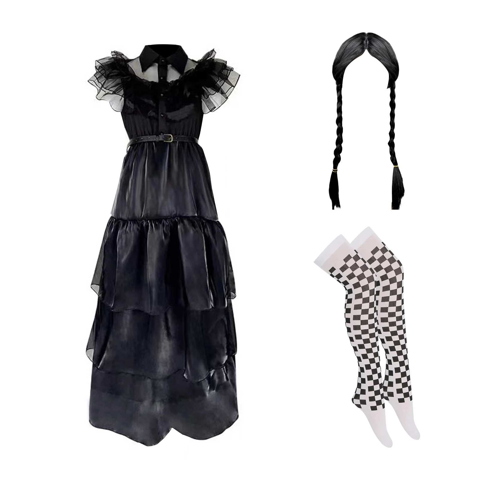 

Женское платье-пачка с отложным воротником, черное платье из тюля в готическом стиле