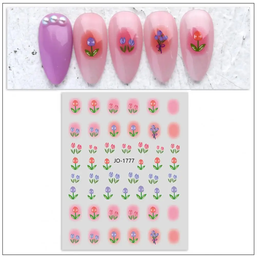 

Стойкая Съемная наклейка для ногтей с цветами