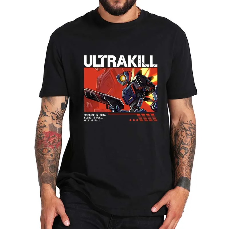 

Ultrakill T Shirt First-person Shooter Video Game Lovers Short Sleeve Summer Casual Cotton Soft EU Size Women Men Clothing