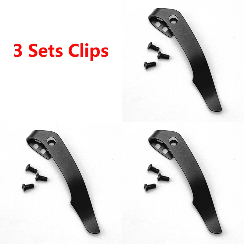 

3pcs/lot Titanium Alloy Material Knife Pocket Clip Back Clamp with Screws for ColdSteel Voyager Series Knives Cold Steel 29TLCC