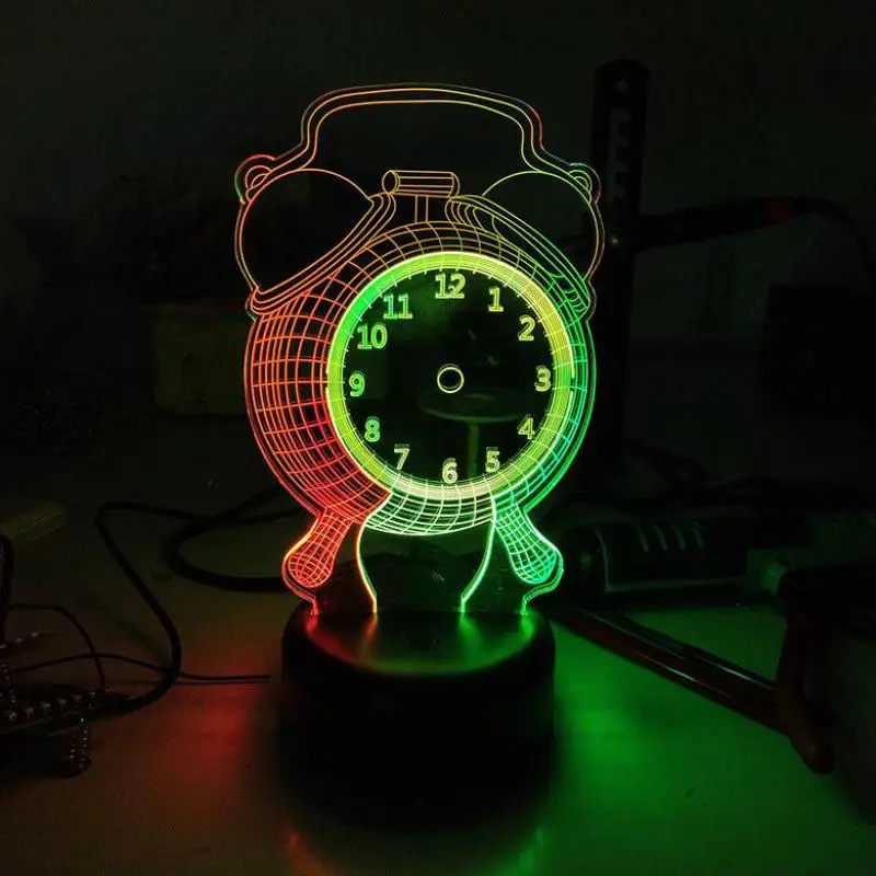 3d Visual Gift Lamp Creative Seven Color Touch Charging Led 