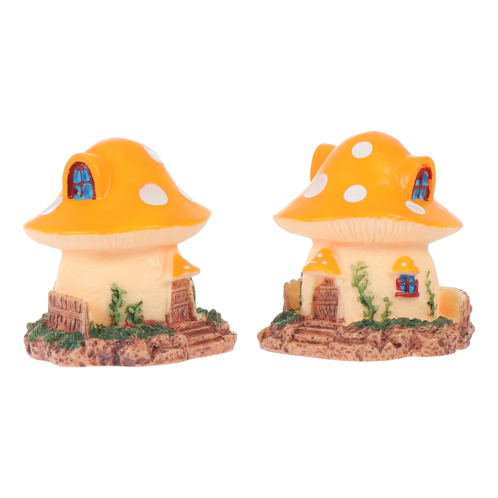 

House Mushroom Decor Fairymini Landscape Garden Miniature Toadstools Pot Micro Housesdecoration Simulated Figurines Bonsaicrafts