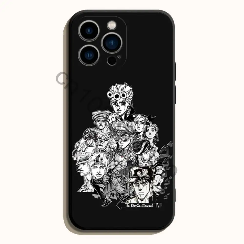 Фото Чехол J-JOJO из мягкого черного ТПУ для iPhone 17 16 15 14 13 12 11 Pro Max Mini Plus E с принтом №3