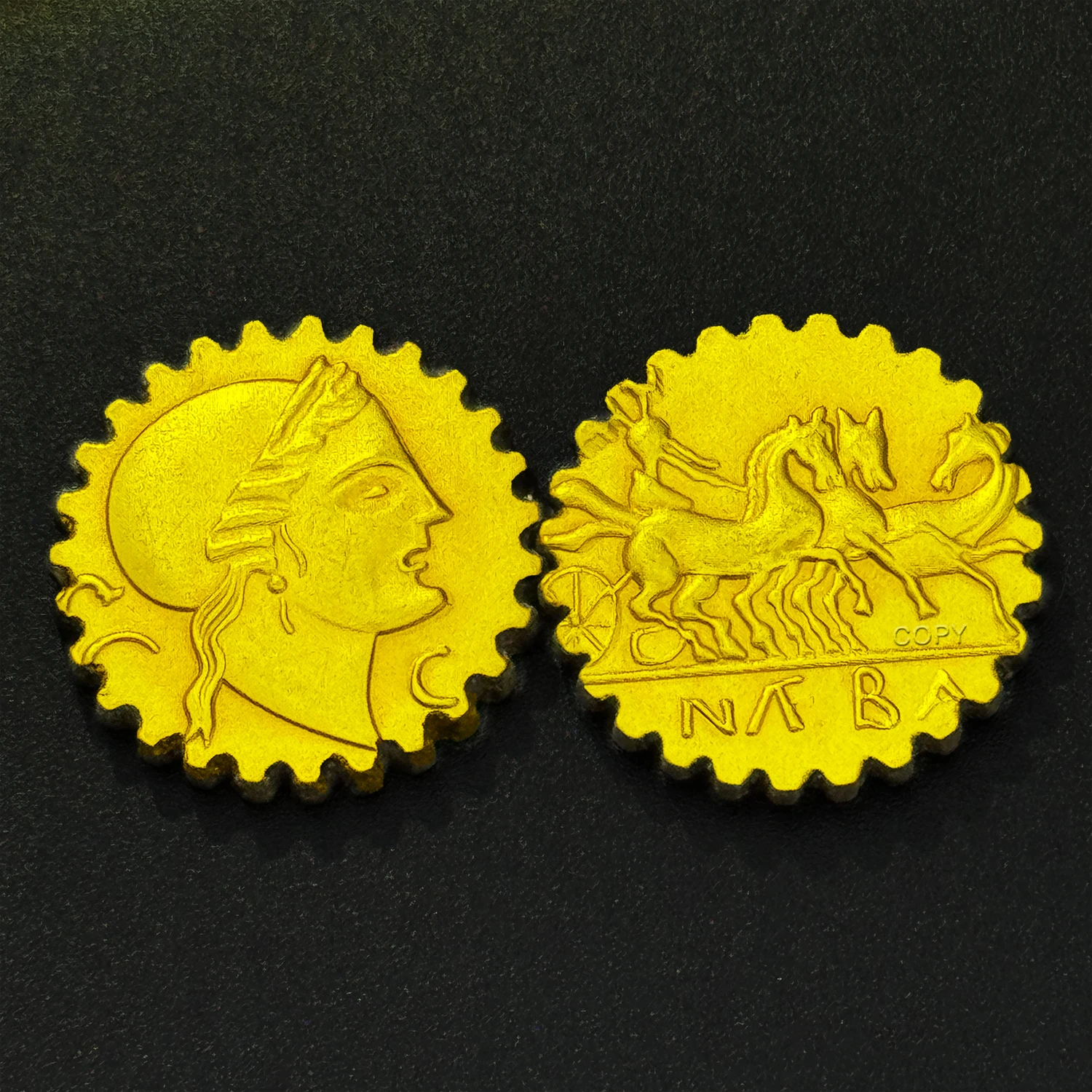 

Медная копия греческой монеты YTYIN