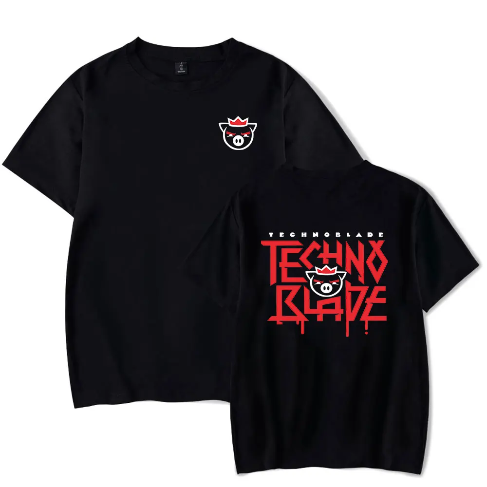 

2022 Technoblade Merch T-shirt 2D Print Women Men Clothes Hot Sale Tops Short Sleeve