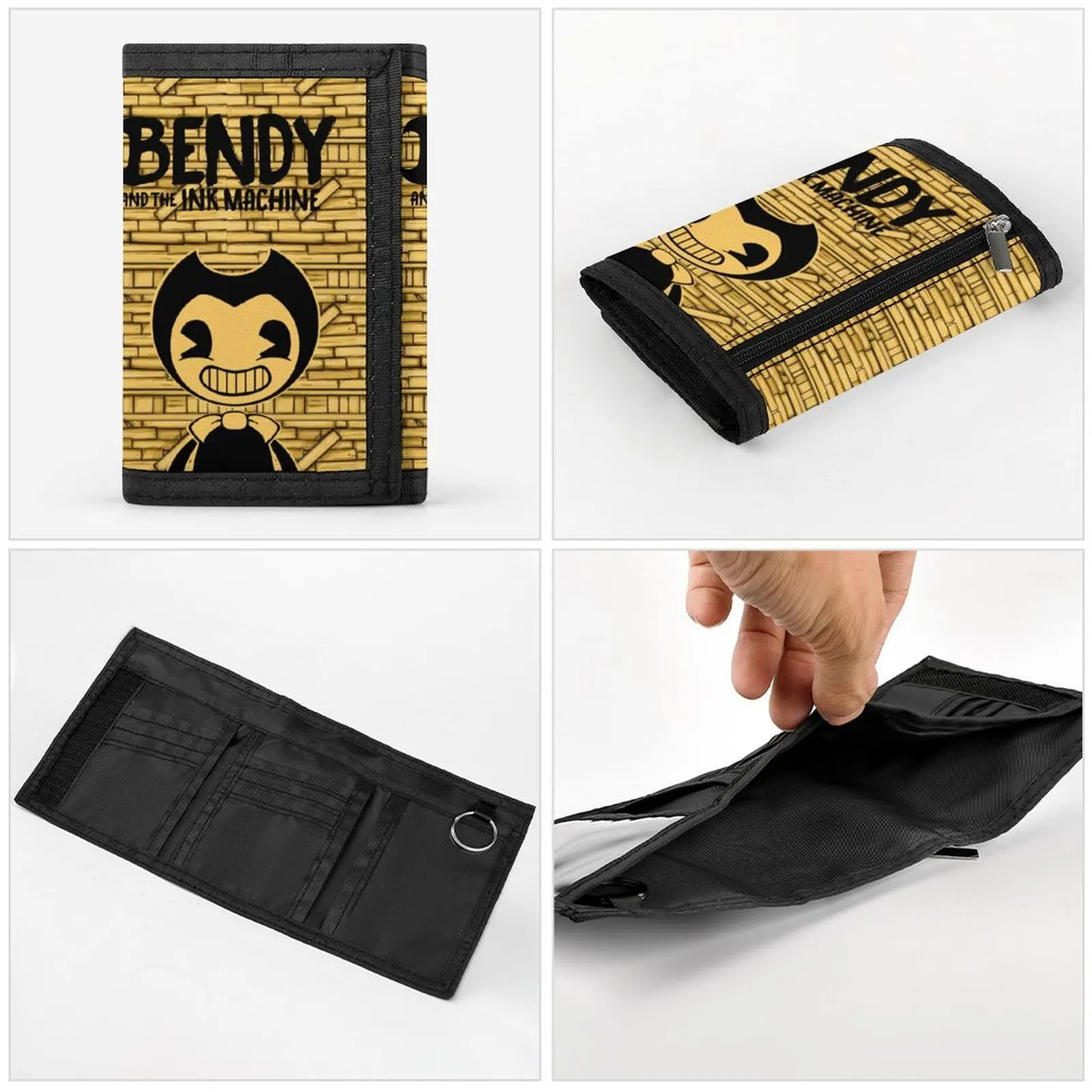 Фото Модный кошелек B-Bendys Tri Fold T-The I-Inks M-Machine для подростков, тонкий, трехсекционный, с персонализированным узором, для школы №5